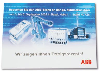 Einladungskarte go.automation für ABB